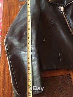 VINTAGE mens PERFECTO SCHOTT Cafe Racer Motorcycle leather jacket Size 44