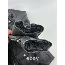 VNTG 70s Excelled Genuine Leather Motorcycle Jacket 36 Black Biker Moto Made USA