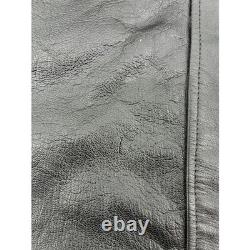 VNTG 70s Excelled Genuine Leather Motorcycle Jacket 36 Black Biker Moto Made USA