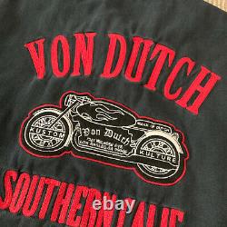 VON DUTCH Vintage & Classic GAS STATION Motorcycle Work Jacket Black RARE M