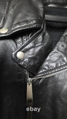 VTG 1960s Size 42 Brooks Lined Cross Zipper Cowhide Motorcycle Jacket Talon