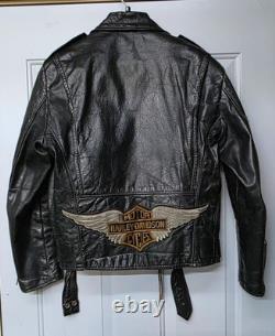 VTG 1960s Size 42 Brooks Lined Cross Zipper Cowhide Motorcycle Jacket Talon