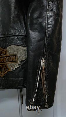 VTG 1960s Size 42 Brooks Lined Cross Zipper Cowhide Motorcycle Jacket Talon