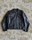 VTG 60s Brooks Leather Gold Label Cafe Racer Biker Motorcycle Jacket Sz 40 Black