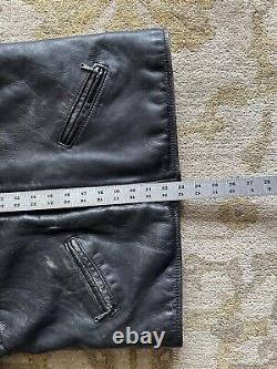 VTG 60s Brooks Leather Gold Label Cafe Racer Biker Motorcycle Jacket Sz 40 Black