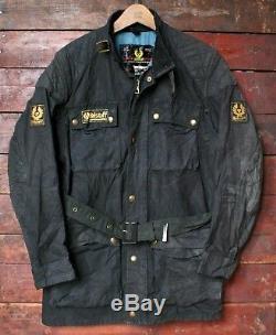 VTG 70s BELSTAFF TRIALMASTER PRO WAXED MOTORCYCLE JACKET MADE IN ENGLAND 38/40