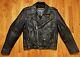 VTG 80's FIRST Genuine Leather Motorcycle Ramones Style Jacket Men's 36 Small