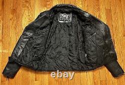 VTG 80's FIRST Genuine Leather Motorcycle Ramones Style Jacket Men's 36 Small