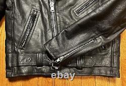 VTG 80's FIRST Genuine Leather Motorcycle Ramones Style Jacket Men's 36 Small