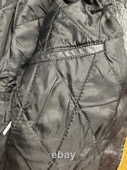 VTG 80's FIRST Genuine Leather Motorcycle Ramones Style Jacket Men's 36 Small