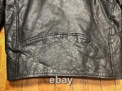 VTG 80's FIRST Genuine Leather Motorcycle Ramones Style Jacket Men's 36 Small