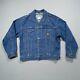 VTG 90s Carhartt J12DST Mens Jacket Trucker Denim Jean USA Made Medium Coat
