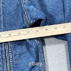 VTG 90s Carhartt J12DST Mens Jacket Trucker Denim Jean USA Made Medium Coat