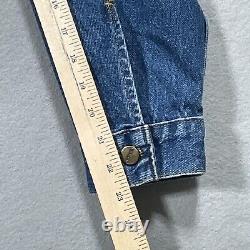 VTG 90s Carhartt J12DST Mens Jacket Trucker Denim Jean USA Made Medium Coat