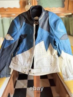 VTG 90s Teknic Leather motorcycle riding jacket With Body Armor