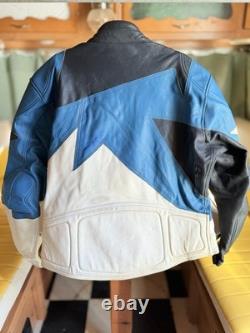 VTG 90s Teknic Leather motorcycle riding jacket With Body Armor