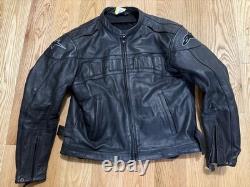 VTG Alpinestars Motorcycle Jacket Leather With Armor XXL Racing