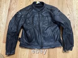 VTG Alpinestars Motorcycle Jacket Leather With Armor XXL Racing