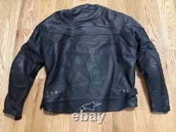 VTG Alpinestars Motorcycle Jacket Leather With Armor XXL Racing