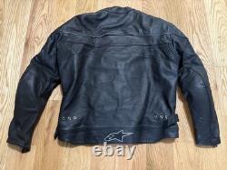 VTG Alpinestars Motorcycle Jacket Leather With Armor XXL Racing