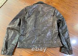 VTG Banana Republic Men's Brown Leather Lined Bomber Jacket Vintage Size Large