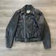 VTG Berman's Leather Jacket Motorcycle Full Zip Black Leather Mens Sz 42