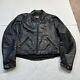 VTG Brooks Black Cafe Racer Leather Motorcycle Jacket Men's Sz 42 Talon Zipper