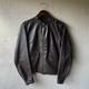 VTG Brooks Leather Cafe Racer Moto Jacket Men's Size S Brown Talon Zip USA Made