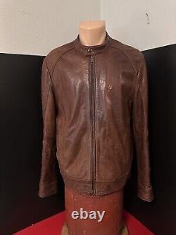 VTG D&G Mens, Bn, Leather Café Racer Moto Jacket, Med XLNT, Cool, Stylish