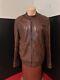 VTG D&G Mens, Bn, Leather Café Racer Moto Jacket, Med XLNT, Cool, Stylish