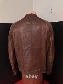 VTG D&G Mens, Bn, Leather Café Racer Moto Jacket, Med XLNT, Cool, Stylish