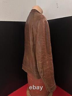 VTG D&G Mens, Bn, Leather Café Racer Moto Jacket, Med XLNT, Cool, Stylish