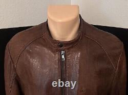 VTG D&G Mens, Bn, Leather Café Racer Moto Jacket, Med XLNT, Cool, Stylish