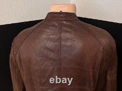 VTG D&G Mens, Bn, Leather Café Racer Moto Jacket, Med XLNT, Cool, Stylish