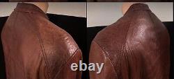 VTG D&G Mens, Bn, Leather Café Racer Moto Jacket, Med XLNT, Cool, Stylish