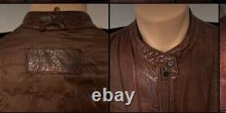VTG D&G Mens, Bn, Leather Café Racer Moto Jacket, Med XLNT, Cool, Stylish
