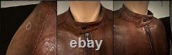 VTG D&G Mens, Bn, Leather Café Racer Moto Jacket, Med XLNT, Cool, Stylish