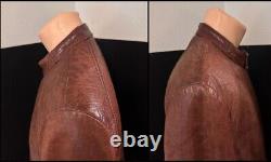 VTG D&G Mens, Bn, Leather Café Racer Moto Jacket, Med XLNT, Cool, Stylish