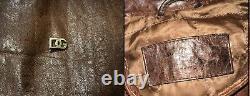VTG D&G Mens, Bn, Leather Café Racer Moto Jacket, Med XLNT, Cool, Stylish