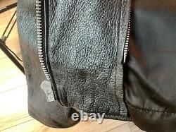 VTG EUC MENS 48 W. B. Place & Co. USA Black Leather Cafe Racer Motorcycle Jacket