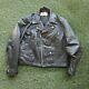 VTG Excelled Black MADE IN USA Leather Motorcycle Jacket Harley Patch Sz 46