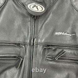 VTG Fieldsheer Men's Leather Armored Lined Motorcycle Jacket Size XL 46