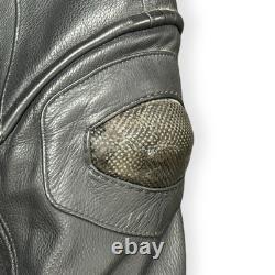 VTG Fieldsheer Men's Leather Armored Lined Motorcycle Jacket Size XL 46