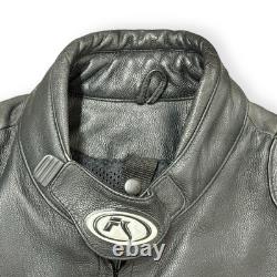 VTG Fieldsheer Men's Leather Armored Lined Motorcycle Jacket Size XL 46