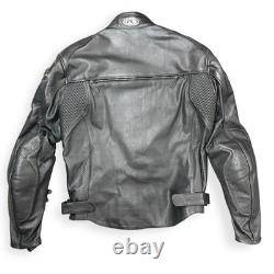 VTG Fieldsheer Men's Leather Armored Lined Motorcycle Jacket Size XL 46