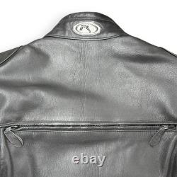 VTG Fieldsheer Men's Leather Armored Lined Motorcycle Jacket Size XL 46
