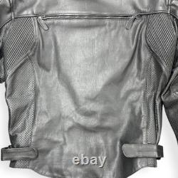VTG Fieldsheer Men's Leather Armored Lined Motorcycle Jacket Size XL 46