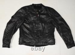 VTG Firstgear Leather Motorcycle Jacket Mens 42 S-Pilot Black Hein Gericke 2000