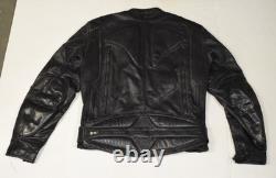 VTG Firstgear Leather Motorcycle Jacket Mens 42 S-Pilot Black Hein Gericke 2000