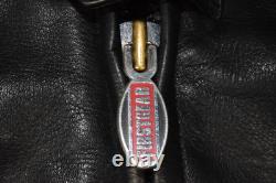 VTG Firstgear Leather Motorcycle Jacket Mens 42 S-Pilot Black Hein Gericke 2000